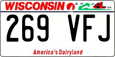 WI license plate 269VFJ