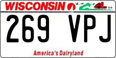 WI license plate 269VPJ