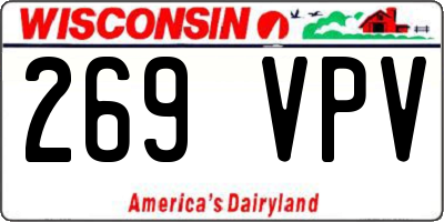 WI license plate 269VPV