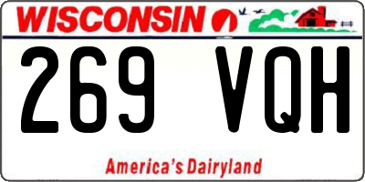 WI license plate 269VQH