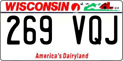 WI license plate 269VQJ
