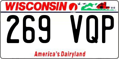 WI license plate 269VQP