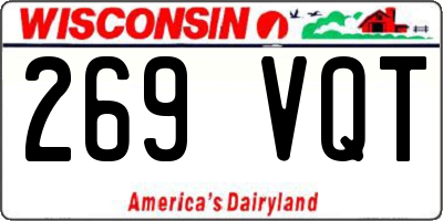 WI license plate 269VQT