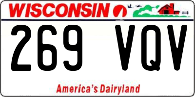WI license plate 269VQV