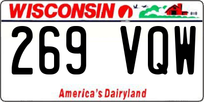 WI license plate 269VQW