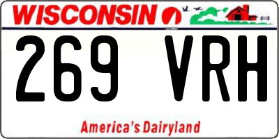 WI license plate 269VRH