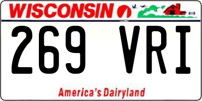 WI license plate 269VRI