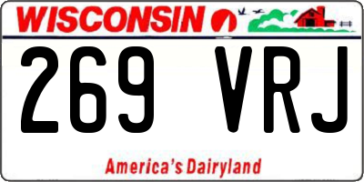 WI license plate 269VRJ