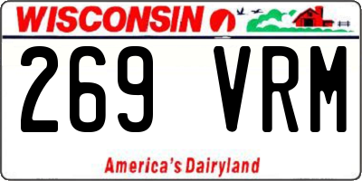 WI license plate 269VRM