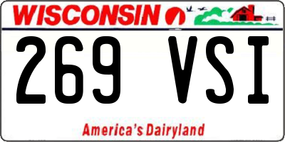 WI license plate 269VSI