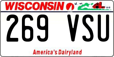 WI license plate 269VSU