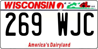 WI license plate 269WJC