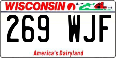 WI license plate 269WJF