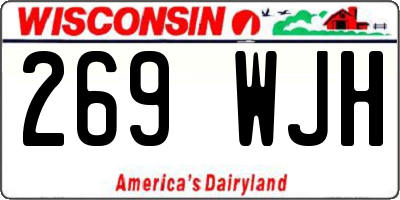 WI license plate 269WJH