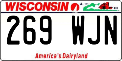 WI license plate 269WJN