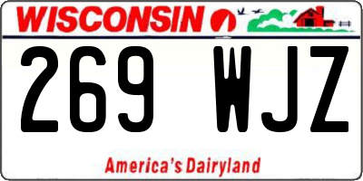 WI license plate 269WJZ