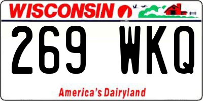 WI license plate 269WKQ