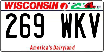 WI license plate 269WKV