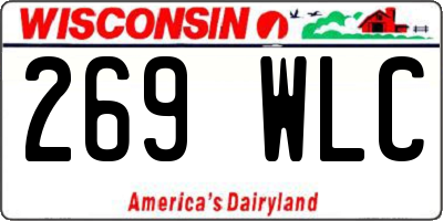 WI license plate 269WLC