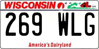 WI license plate 269WLG