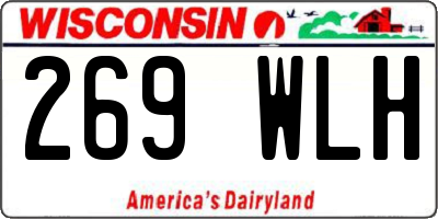WI license plate 269WLH