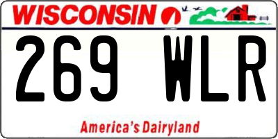 WI license plate 269WLR