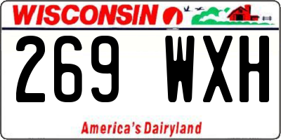 WI license plate 269WXH