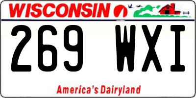 WI license plate 269WXI