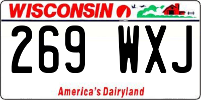 WI license plate 269WXJ