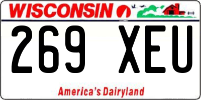 WI license plate 269XEU