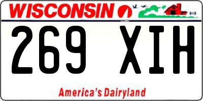 WI license plate 269XIH