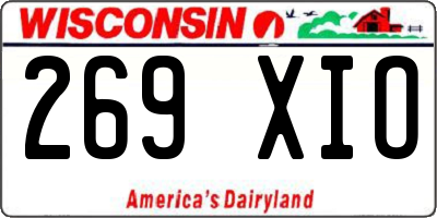 WI license plate 269XIO