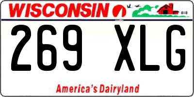 WI license plate 269XLG