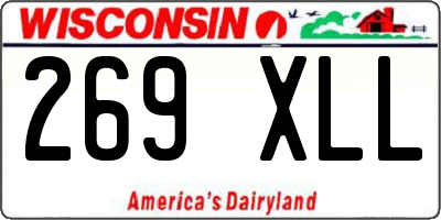 WI license plate 269XLL