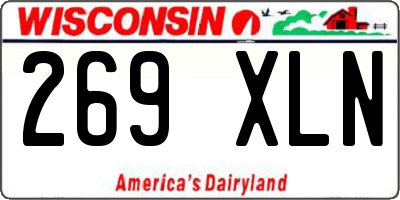 WI license plate 269XLN