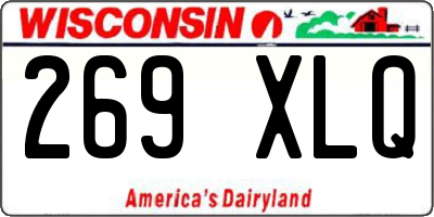 WI license plate 269XLQ