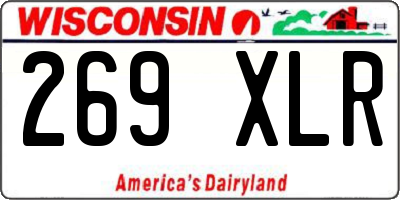 WI license plate 269XLR