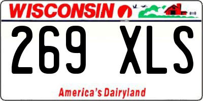 WI license plate 269XLS