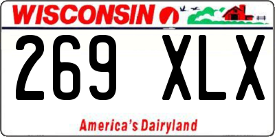 WI license plate 269XLX