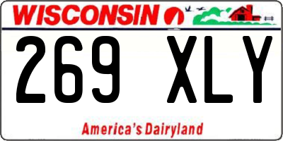 WI license plate 269XLY