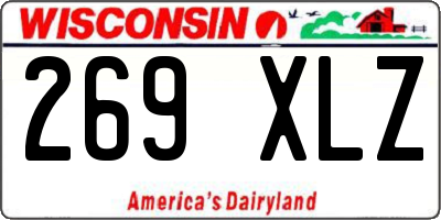 WI license plate 269XLZ