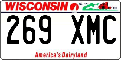 WI license plate 269XMC