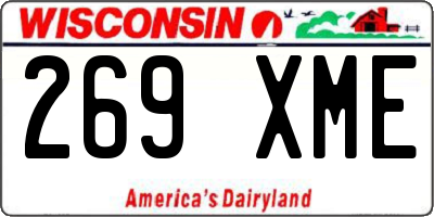 WI license plate 269XME