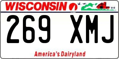 WI license plate 269XMJ