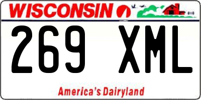 WI license plate 269XML