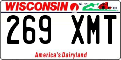WI license plate 269XMT
