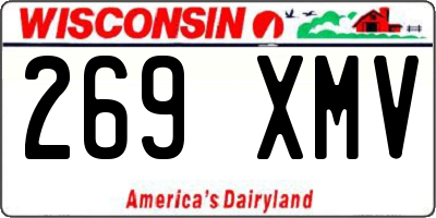 WI license plate 269XMV