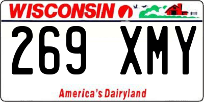 WI license plate 269XMY