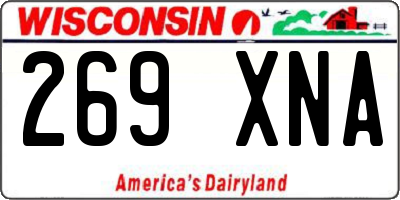 WI license plate 269XNA