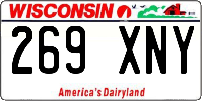 WI license plate 269XNY